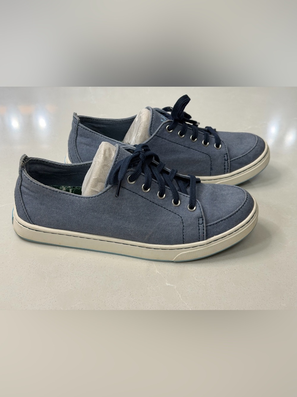 L.L. Bean Campside Oxford Canvas Sneakers Blue 8 M